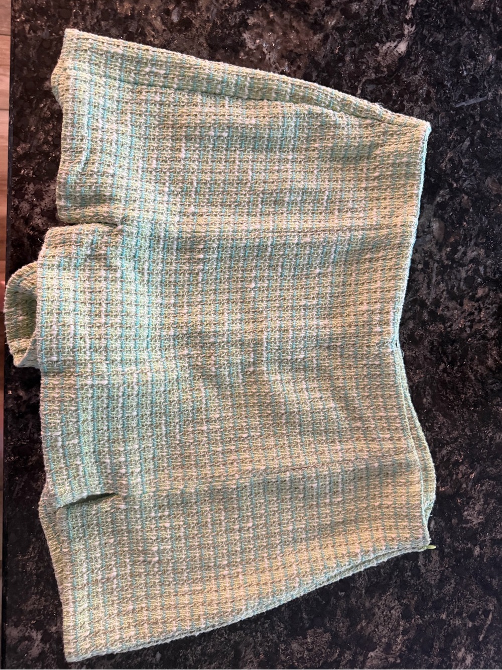 Zara Mint and Cream Tweed Skirt